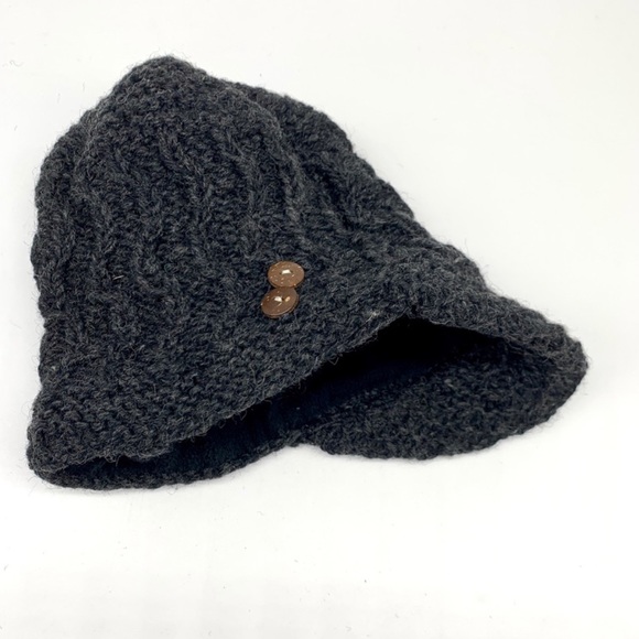 Women’s Winter Brim Hat Newsboy Cap Charcoal Gray Color - Picture 3 of 7
